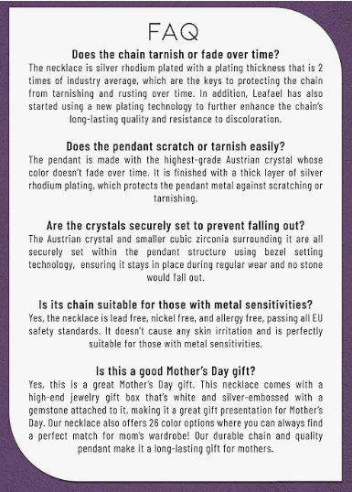 Leafael Infinity Love Heart Necklace, Birthstone Necklaces for Women with Healing Stones, Allergy-Free Jewelry for Women, Silver-Tone Pendant Necklace with Gift Box, 18+2 Inch Chain Extender